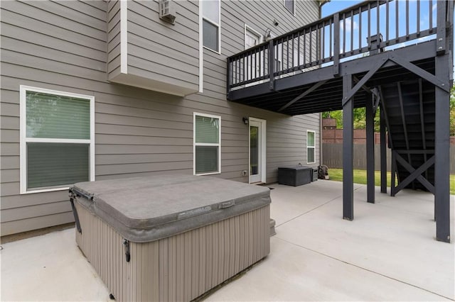 4238 Linworth Blvd, Austell, GA 30106 - view of patio with a hot tub and a deck