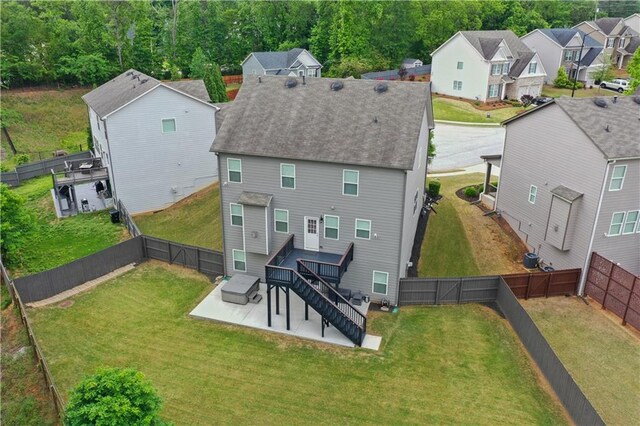 4238 Linworth Blvd, Austell, GA 30106 - rear view of property with a patio, a residential view, a gate, and roof with shingles
