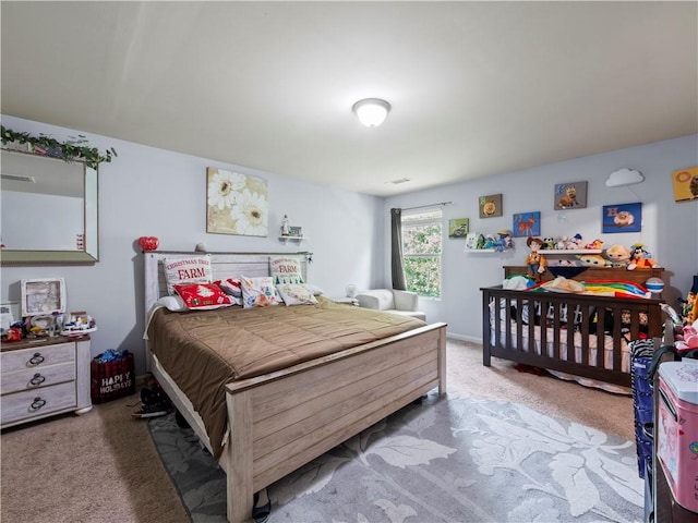 view of carpeted bedroom