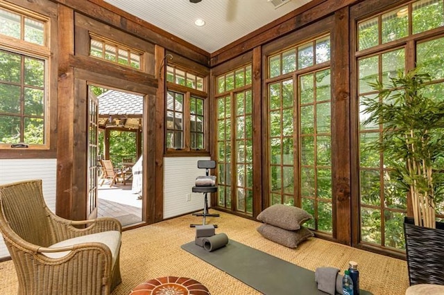 view of sunroom / solarium