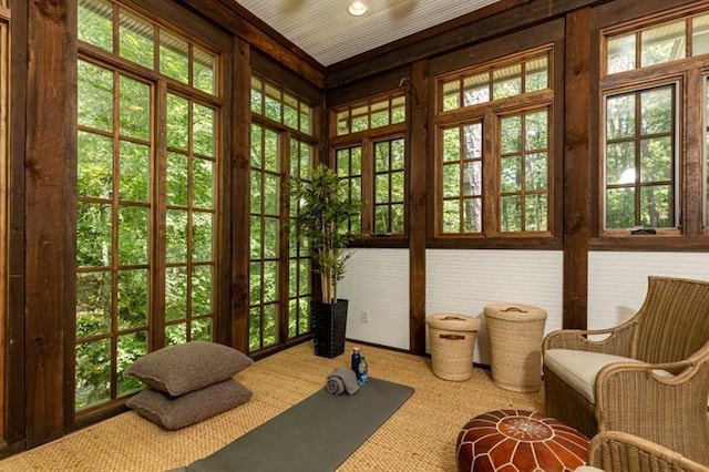 view of sunroom