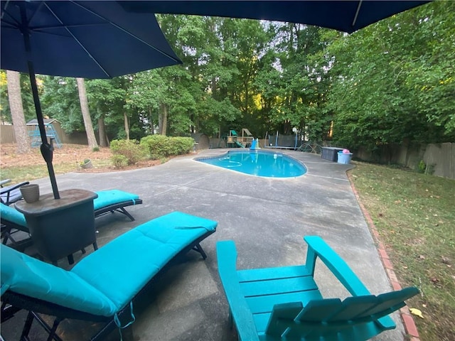 view of pool with a patio