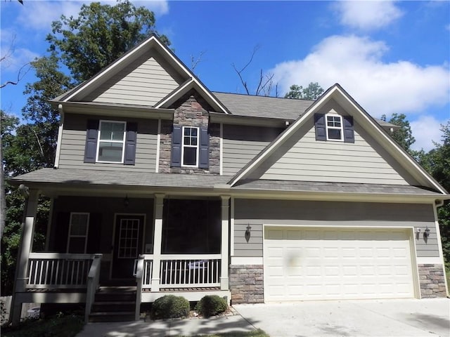 craftsman-style house featuring a porch