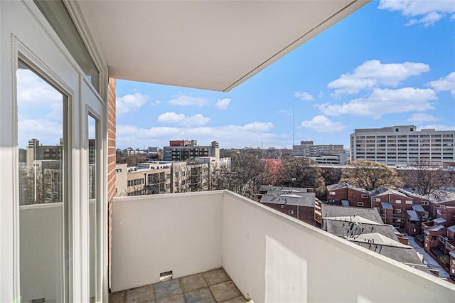 balcony with a view of city