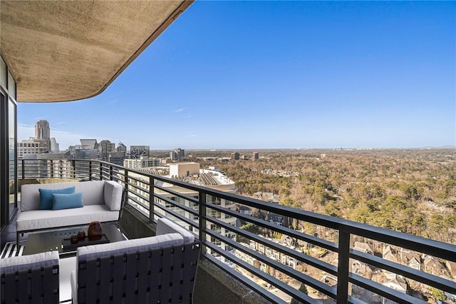 balcony with an outdoor hangout area