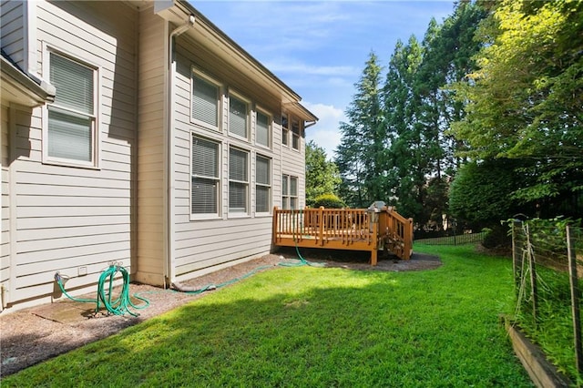5410 Cottage Farm Rd, Alpharetta, GA 30022 - view of green lawn featuring a wooden deck
