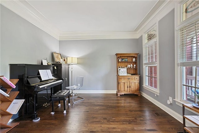 5410 Cottage Farm Rd, Alpharetta, GA 30022 - home office with crown molding and wood finished floors