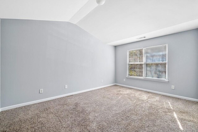 2872 Cross Creek Ct, Cumming, GA 30040 - carpeted spare room with visible vents, vaulted ceiling, and baseboards