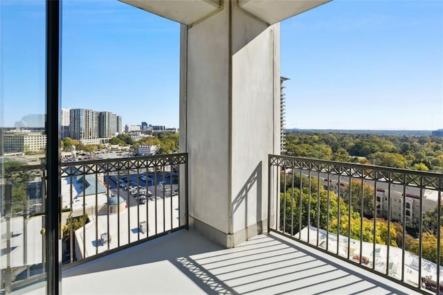 2828 Peachtree Rd NW Unit 1502, Atlanta, GA 30305 - balcony featuring a city view