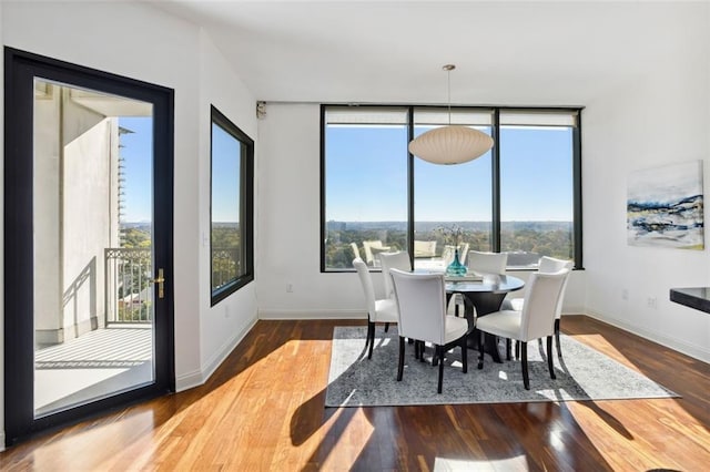 2828 Peachtree Rd NW Unit 1502, Atlanta, GA 30305 - dining space featuring wood finished floors and baseboards