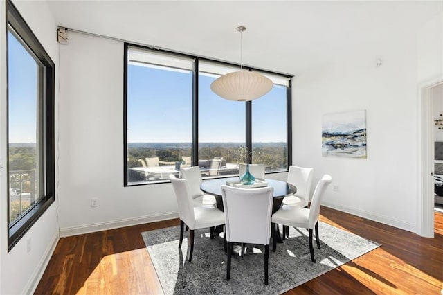 2828 Peachtree Rd NW Unit 1502, Atlanta, GA 30305 - dining area featuring wood finished floors and baseboards