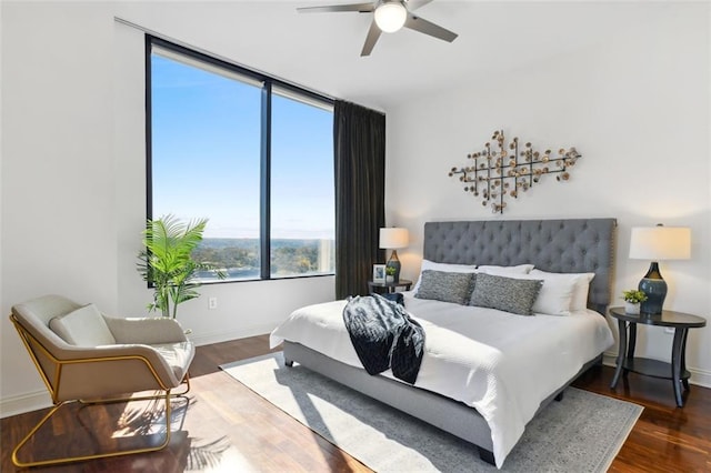 2828 Peachtree Rd NW Unit 1502, Atlanta, GA 30305 - bedroom with wood finished floors and ceiling fan