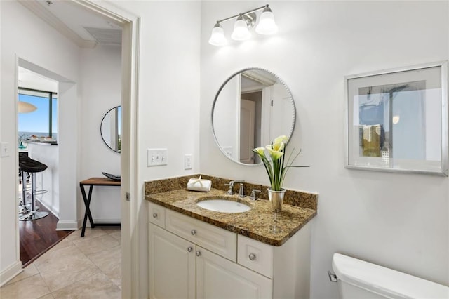 2828 Peachtree Rd NW Unit 1502, Atlanta, GA 30305 - bathroom with vanity and tile patterned flooring
