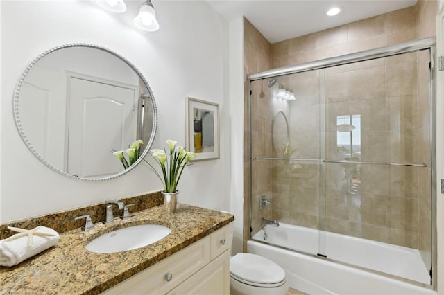 2828 Peachtree Rd NW Unit 1502, Atlanta, GA 30305 - full bath featuring vanity, shower / bath combination with glass door, and recessed lighting