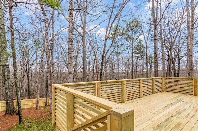 wooden terrace with fence