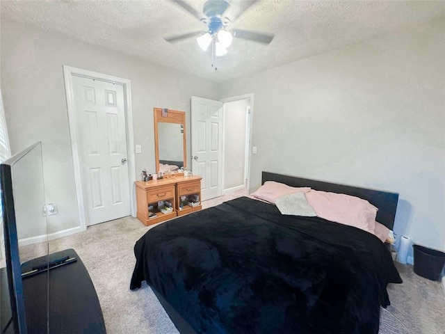 320 Kentshire, Lawrenceville, GA 30044 - bedroom with ceiling fan, light colored carpet, and a textured ceiling
