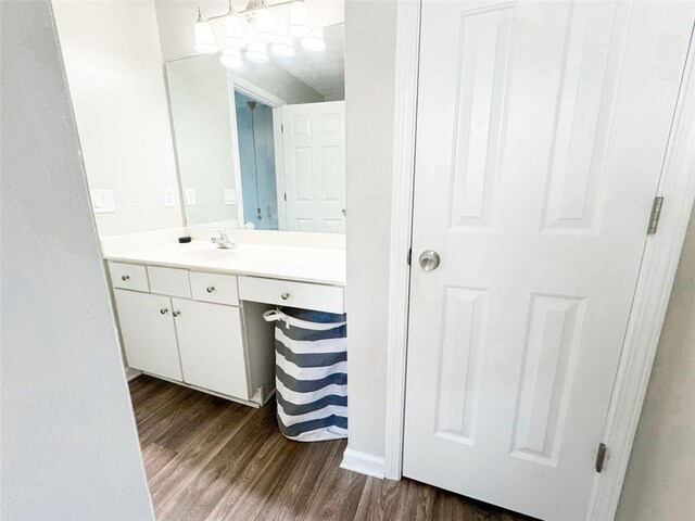 320 Kentshire, Lawrenceville, GA 30044 - bathroom featuring vanity and hardwood / wood-style floors