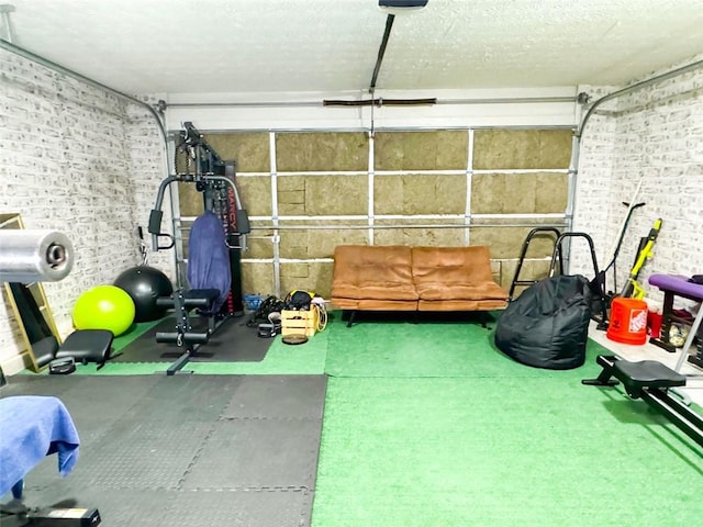 320 Kentshire, Lawrenceville, GA 30044 - exercise area featuring a textured ceiling