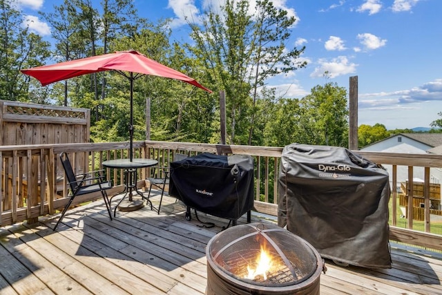 243 Retreat Ln, Canton, GA 30114 - deck with a fire pit and a grill