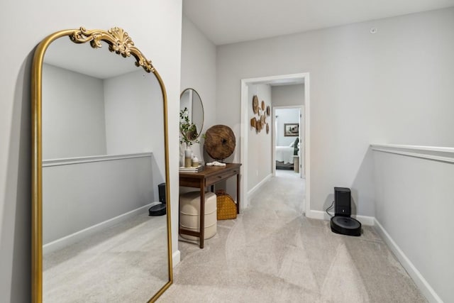 243 Retreat Ln, Canton, GA 30114 - hall with carpet floors, baseboards, and an upstairs landing