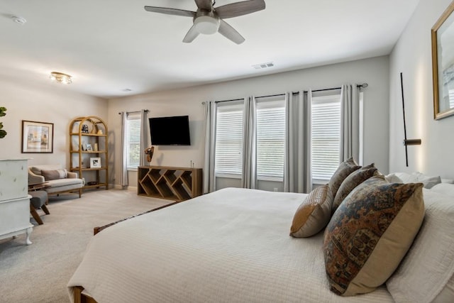 243 Retreat Ln, Canton, GA 30114 - carpeted bedroom featuring a ceiling fan