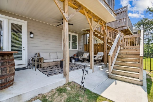 243 Retreat Ln, Canton, GA 30114 - view of patio / terrace with stairs and outdoor lounge area