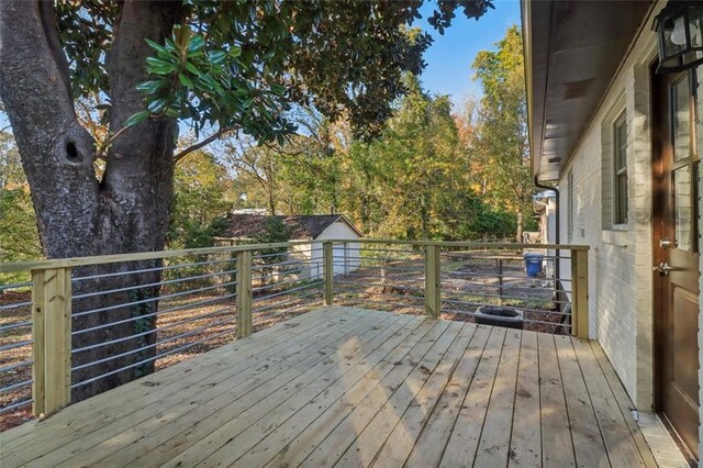 view of wooden terrace