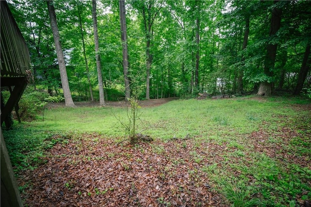 4190 Heather Way, Cumming, GA 30041 - view of grassy yard with a wooded view