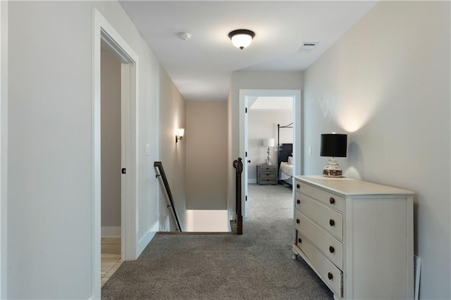 4 Doe Ct SE, Cartersville, GA 30120 - hall featuring an upstairs landing, light carpet, and baseboards