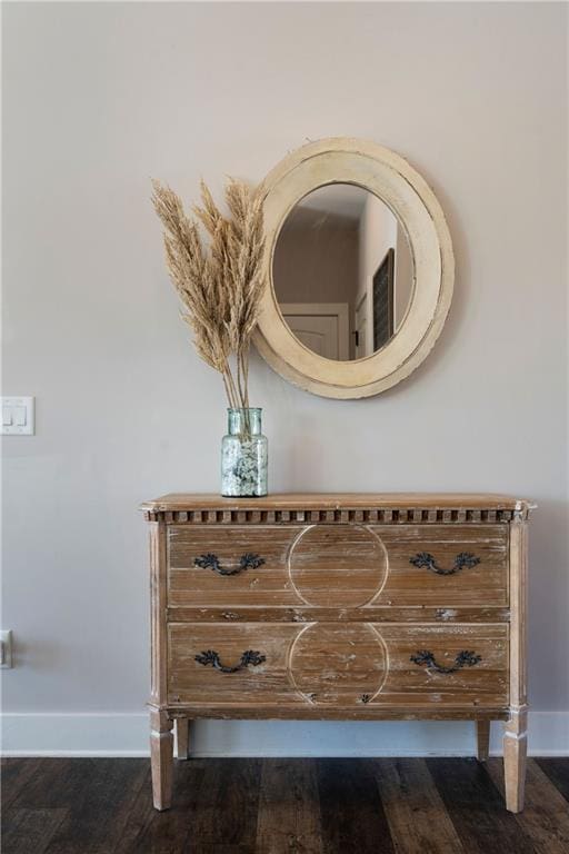 details featuring hardwood / wood-style flooring