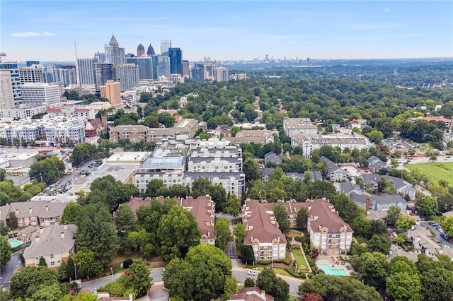 bird's eye view featuring a view of city