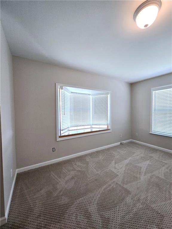 carpeted spare room featuring a healthy amount of sunlight