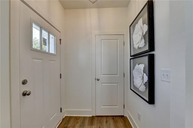 foyer featuring light hardwood / wood-style flooring