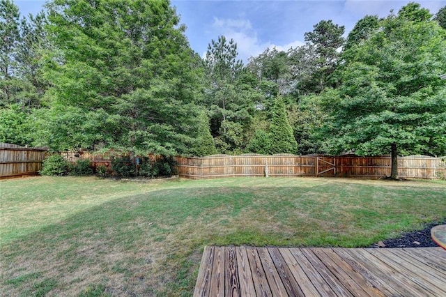 4191 Secret Shoals Way, Buford, GA 30518 - view of yard with a wooden deck