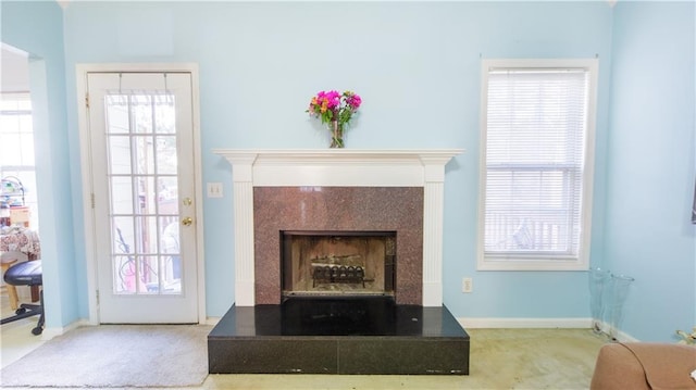 interior space with carpet floors