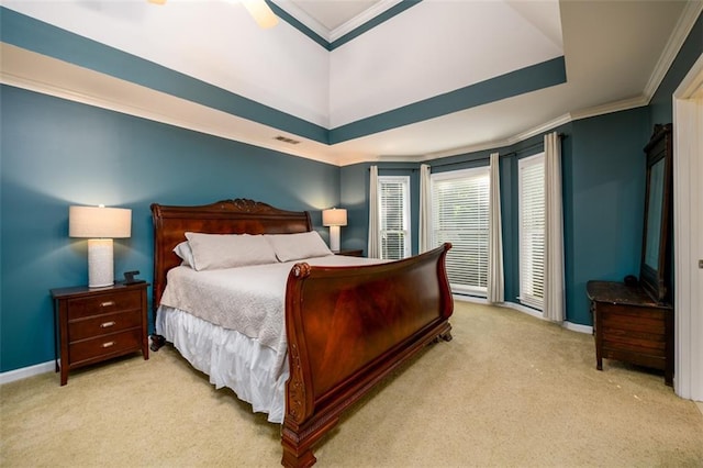 1304 Carrington Way, Lawrenceville, GA 30044 - bedroom featuring carpet floors, crown molding, baseboards, and access to exterior