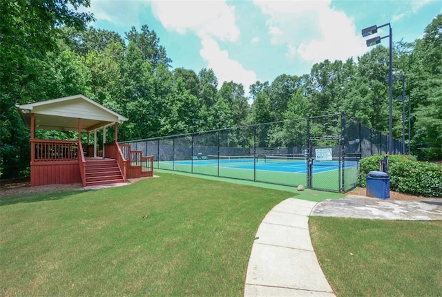 1304 Carrington Way, Lawrenceville, GA 30044 - view of tennis court with stairway