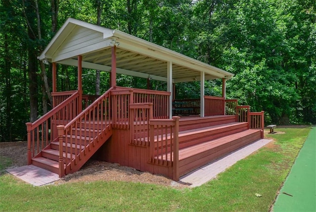 1304 Carrington Way, Lawrenceville, GA 30044 - wooden deck with a lawn and stairway
