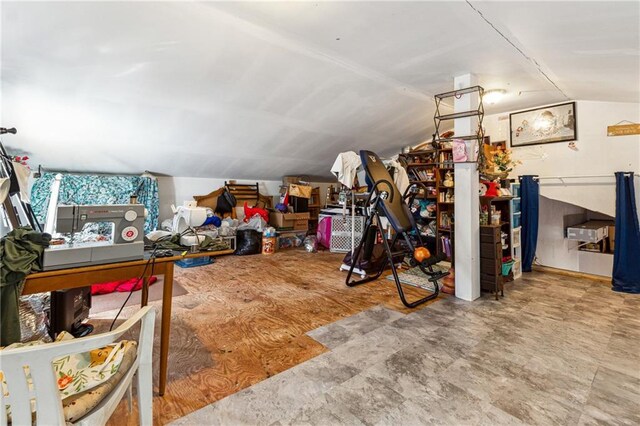 bonus room with lofted ceiling