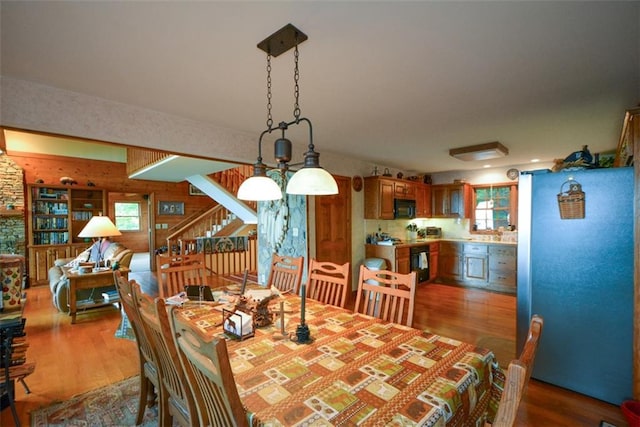 1115 Wild Turkey Blf, Jasper, GA 30143 - dining room featuring wood finished floors and stairway
