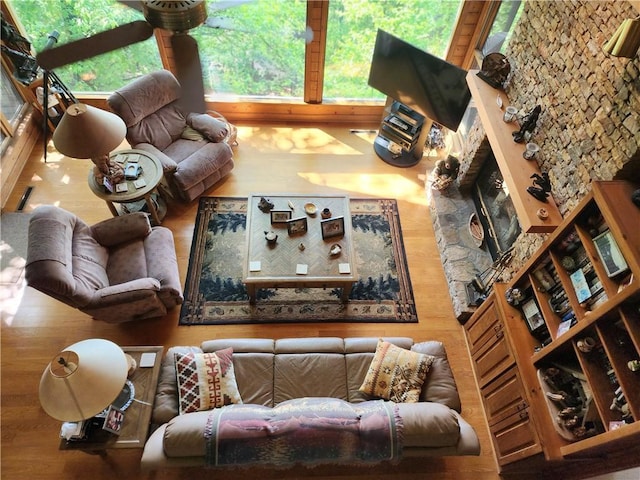 1115 Wild Turkey Blf, Jasper, GA 30143 - living room featuring wood finished floors