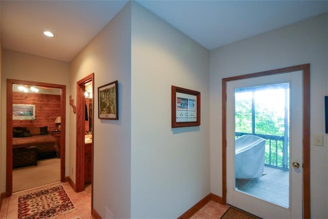1115 Wild Turkey Blf, Jasper, GA 30143 - hall featuring light tile patterned floors and recessed lighting