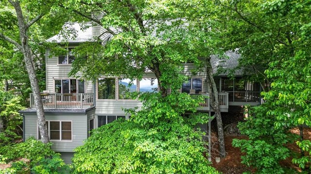 1115 Wild Turkey Blf, Jasper, GA 30143 - back of house with a sunroom