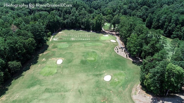 1115 Wild Turkey Blf, Jasper, GA 30143 - aerial view of property and surrounding area featuring a forest and a golf club