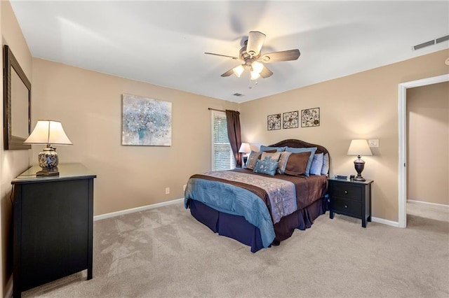 370 Fairleaf Ct, Alpharetta, GA 30022 - bedroom featuring light carpet, baseboards, and a ceiling fan