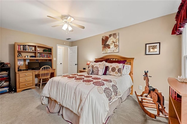 370 Fairleaf Ct, Alpharetta, GA 30022 - bedroom with carpet flooring, a desk, and a ceiling fan