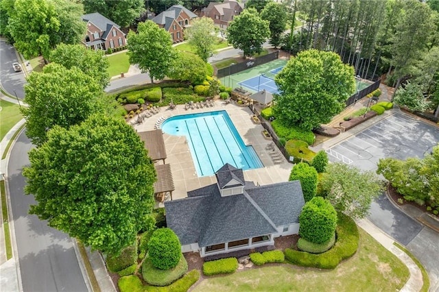 370 Fairleaf Ct, Alpharetta, GA 30022 - bird's eye view of a pool