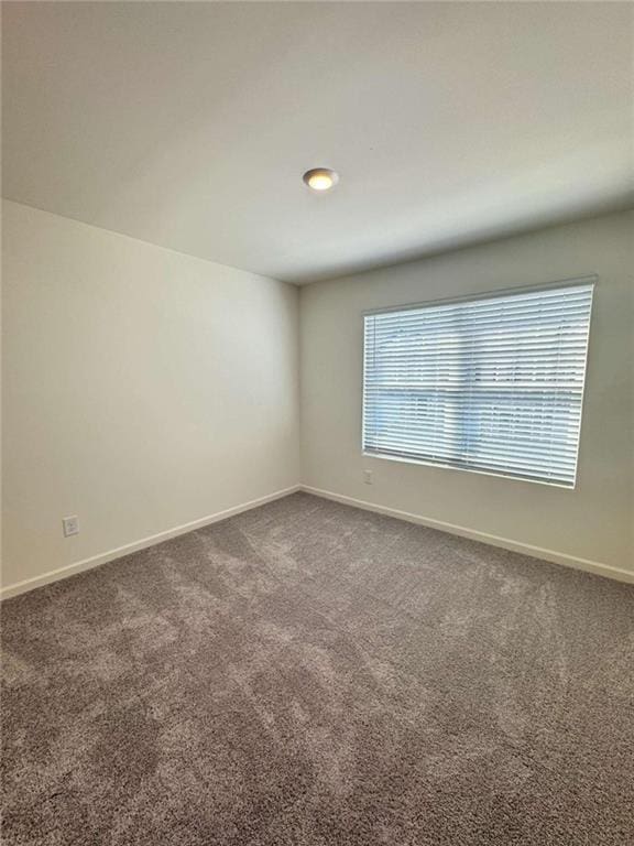 carpeted empty room with a healthy amount of sunlight and baseboards