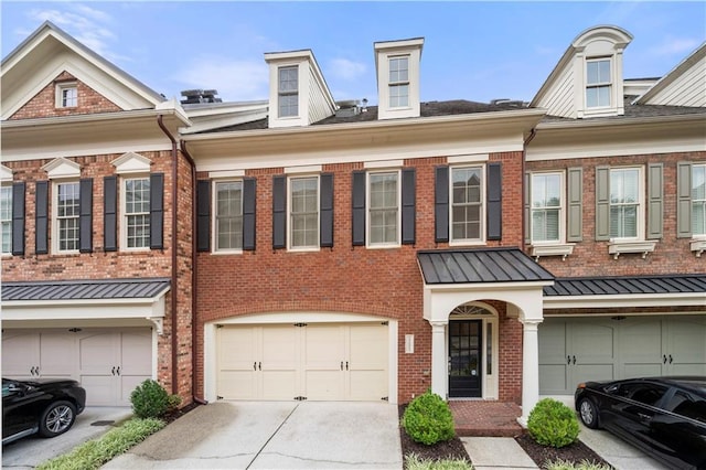 view of property featuring a garage