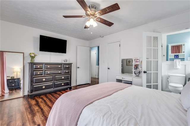 2653 Elkhart Cir SW, Marietta, GA 30064 - bedroom with wood finished floors and ceiling fan
